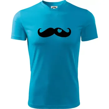 Pánské oblečení Mustache love - Pánské triko Fantasy sportovní (dresovina) - S ( Světlý tyrkys )