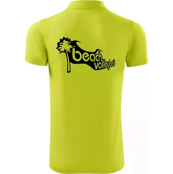 Pánská košile Beach volleyball obrys - Polokošile Victory sportovní (dresovina) - L ( Limetková )