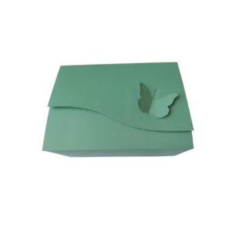 Dárková krabička Krabička na cukroví - zelená / MOTÝLEK