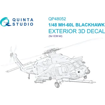 Plastikový model 1/48 MH-60L exterior parts (ICM)