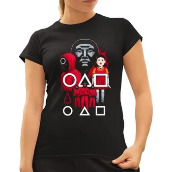 Žertovný předmět Game Over - dámské tričko s potiskem pro fanoušky seriálu Squid Game- Tričkový.cz