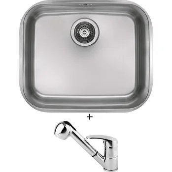 Nerezový dřez Dřez pod desku SET Alveus VARIANT 10/180 nerez + Alveus OAZA chrom