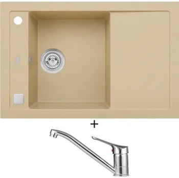 Granitový dřez Granitový dřez SET Alveus FORMIC 30 beige 55 + Alveus RIVIERA X chrom