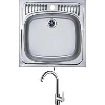 Nerezový dřez Nerezový dřez SET Alveus BASIC 130 nerez + Alveus TONIA chrom