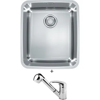 Nerezový dřez Dřez pod desku SET Alveus LUNO 40 nerez + Alveus OAZA chrom