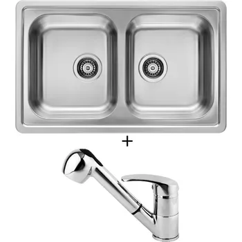 Nerezový dřez Nerezový dřez SET Alveus ELEGANT 40 nerez + Alveus OAZA chrom