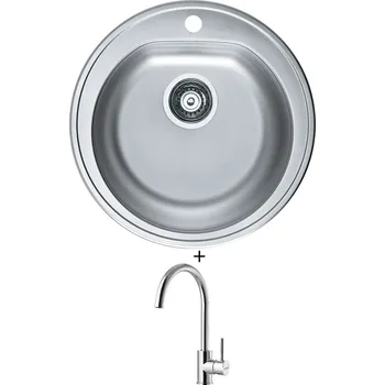 Nerezový dřez Nerezový dřez SET Alveus FORM 30/185 nerez + Alveus ROXA chrom