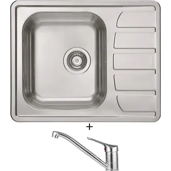 Nerezový dřez Nerezový dřez SET Alveus ZOOM 10 Maxim nerez + Alveus RIVIERA X chrom