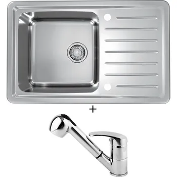 Nerezový dřez Nerezový dřez SET Alveus GALEO 20 nerez + Alveus OAZA chrom