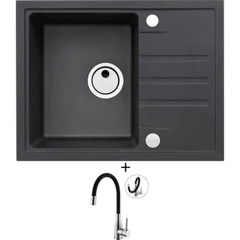 Granitový dřez Granitový dřez SET Alveus INTERMEZZO 30 black 91 + Alveus MINTAS chrom/černá