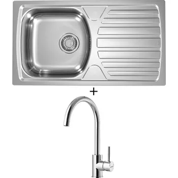 Nerezový dřez Nerezový dřez SET Alveus BASIC 170 fi 90 nerez + Alveus ROXA chrom