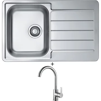 Nerezový dřez Nerezový dřez SET Alveus LINE MAX 80 nerez + Alveus TONIA chrom