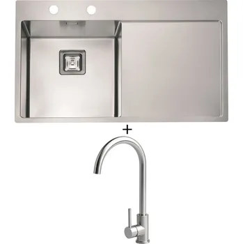 Nerezový dřez Nerezový dřez SET Alveus STYLUX 50 FS nerez odkap vpravo + Alveus VIOLA nerez