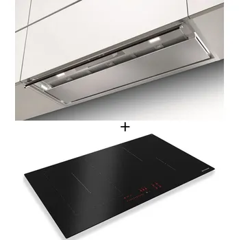 Digestoř SET FABER IN-NOVA AIR X/BK KL A90 + FABER FCH 84 BK KL