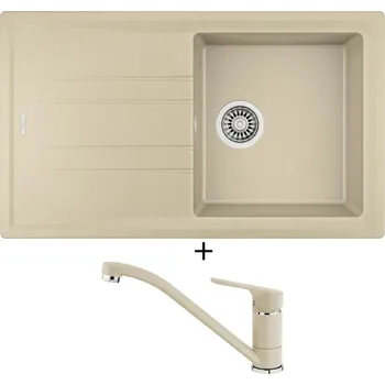 Granitový dřez SET Teka STONE 50 B-TG 1B 1D topaz + Teka MTP 913 TG topaz