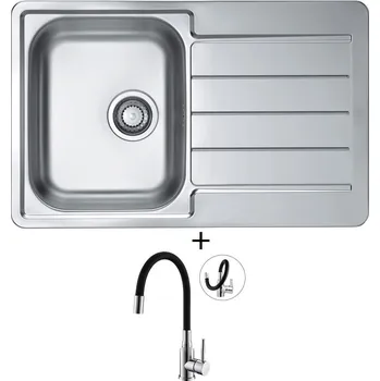 Nerezový dřez Nerezový dřez SET Alveus LINE 80 nerez + Alveus MINTAS chrom/černá