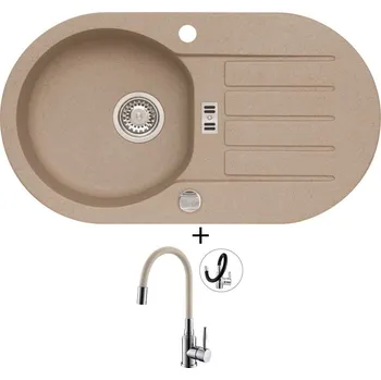 Granitový dřez Granitový dřez SET Alveus NIAGARA 40 beige 55 + Alveus MINTAS chrom/béžová