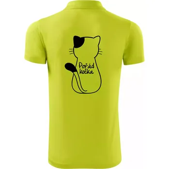 Pánská košile Pořád kočka - Polokošile Victory sportovní (dresovina) - L ( Limetková )