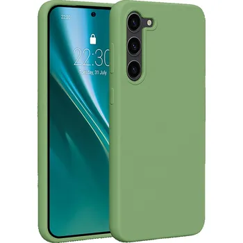 Pouzdro na mobilní telefon Silikonový kryt Etteri pro Samsung Galaxy S23 Plus světle zelený