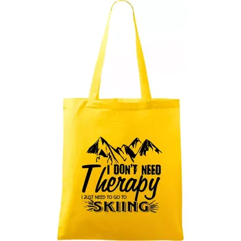 I dont need therapy - Skiing - Taška bavlněná - 42 x 38 cm ( Žlutá )