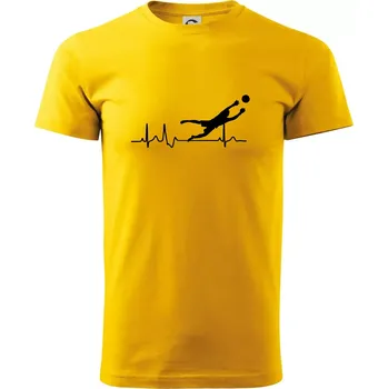 Ekg fotbal brankář - Triko extra velké (5-8XL) - 6XL ( Žlutá )