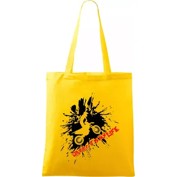 Enduro its my life - Taška bavlněná - 42 x 38 cm ( Žlutá )