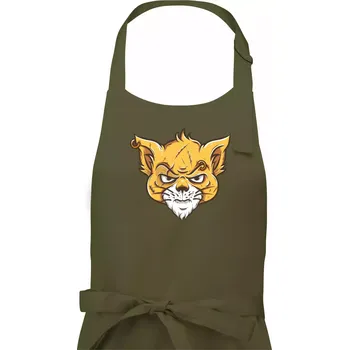 Kuchyňská zástěra Nasraná kočka Thug life - Dámská zástěra na vaření - Univerzální velikost ( Khaki )