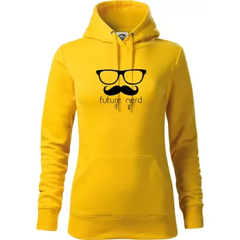 Dámská mikina Future nerd - Mikina dámská Cape s kapucí - L ( Žlutá )