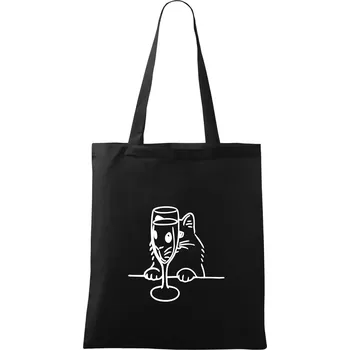 Kočka a sklínka - Taška bavlněná - 42 x 38 cm ( Černá )