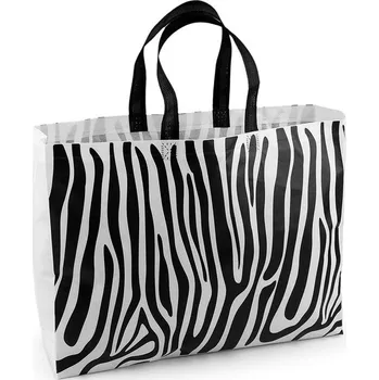 Plážová taška Taška z netkané textilie 42x32 cm - 1 bílá černá