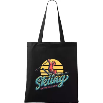 Nákupní taška Skiing winter extreme cup - Taška bavlněná - 42 x 38 cm ( Černá )