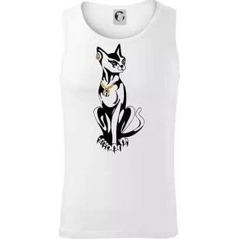Kočka - Egyptská kočka - Tílko pánské Core - XL ( Bílá )