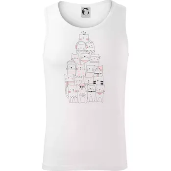 Pyramida z koček - Tílko pánské Core - M ( Bílá )