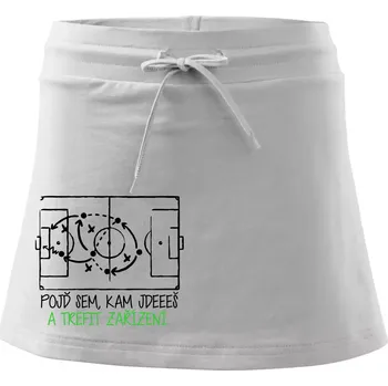 Dámská sukně Pojď sem, kam jdeš a trefit zařízení - Sportovní sukně - two in one - XS ( Bílá )