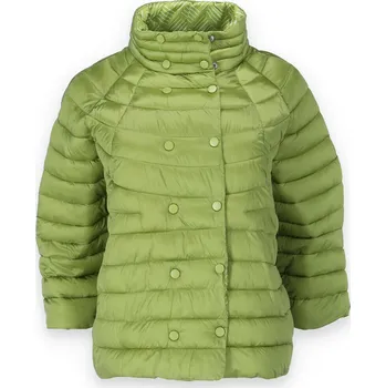 Stylová bunda krátká oversize FLY 2518 barva: zelená-oliva, velikost: XXL