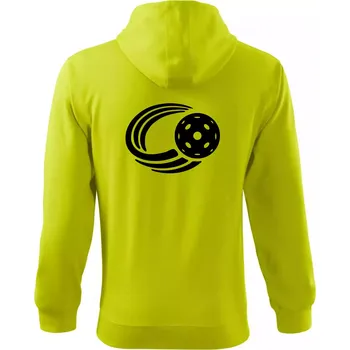 Pánská móda Florbal míček - Mikina s kapucí na zip trendy zipper - 3XL ( Limetková )