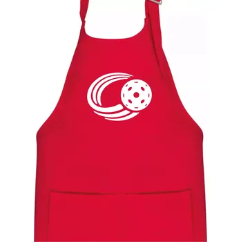 Kuchyňská zástěra Florbal míček - Dětská zástěra na vaření - Univerzální velikost ( Červená )
