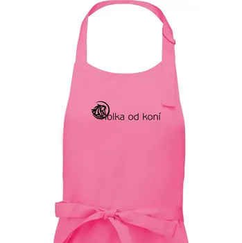 Kuchyňská zástěra Holka od koní - Dámská zástěra na vaření - Univerzální velikost ( Růžová )