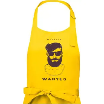 Kuchyňská zástěra Hipster wanted - Pánská zástěra na vaření - Univerzální velikost ( Žlutá )