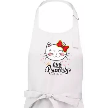 Kuchyňská zástěra Kočka little princess - Pánská zástěra na vaření - Univerzální velikost ( Bílá )