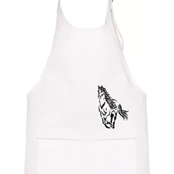 Kuchyňská zástěra Kůň běžící - Dětská zástěra na vaření - Univerzální velikost ( Bílá )