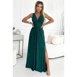 Numoco Dámské společenské šaty Susan tmavě zelená S