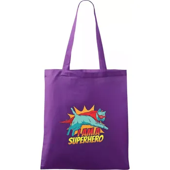Kočka I am a Superhero - Taška bavlněná - 42 x 38 cm ( Fialová )