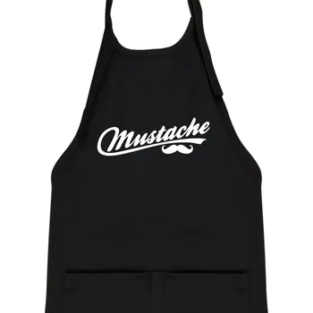 Kuchyňská zástěra Mustache - nápis - Dětská zástěra na vaření - Univerzální velikost ( Černá )