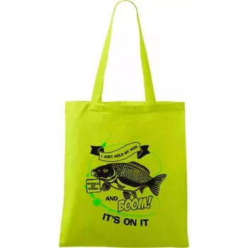 I Just hold My Rod - Taška bavlněná - 42 x 38 cm ( Limetková )