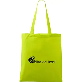 Holka od koní - Taška bavlněná - 42 x 38 cm ( Limetková )