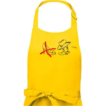 Kuchyňská zástěra Radši za jezdkyni - Dámská zástěra na vaření - Univerzální velikost ( Žlutá )