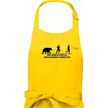 Kuchyňská zástěra Buďte hodní na tlusté lidi - Pánská zástěra na vaření - Univerzální velikost ( Žlutá )