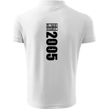 Pánská košile Limited edition 2005 pruh - Polokošile pánská Pique Polo 203 - 4XL ( Bílá )