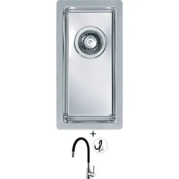 Nerezový dřez Nerezový dřez SET Alveus Quadrix 10 nerez + Alveus MINTAS chrom/černá